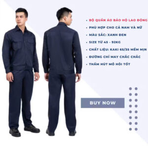 Bộ Quần Áo Bảo Hộ Lao Động Vải Kaki 65/35