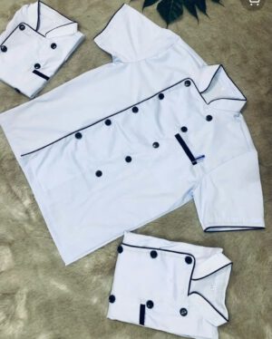 Áo Bếp Tay Ngắn Mẫu Phối HD03