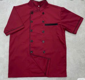 Áo Bếp Tay Ngắn Mẫu Phối HD02