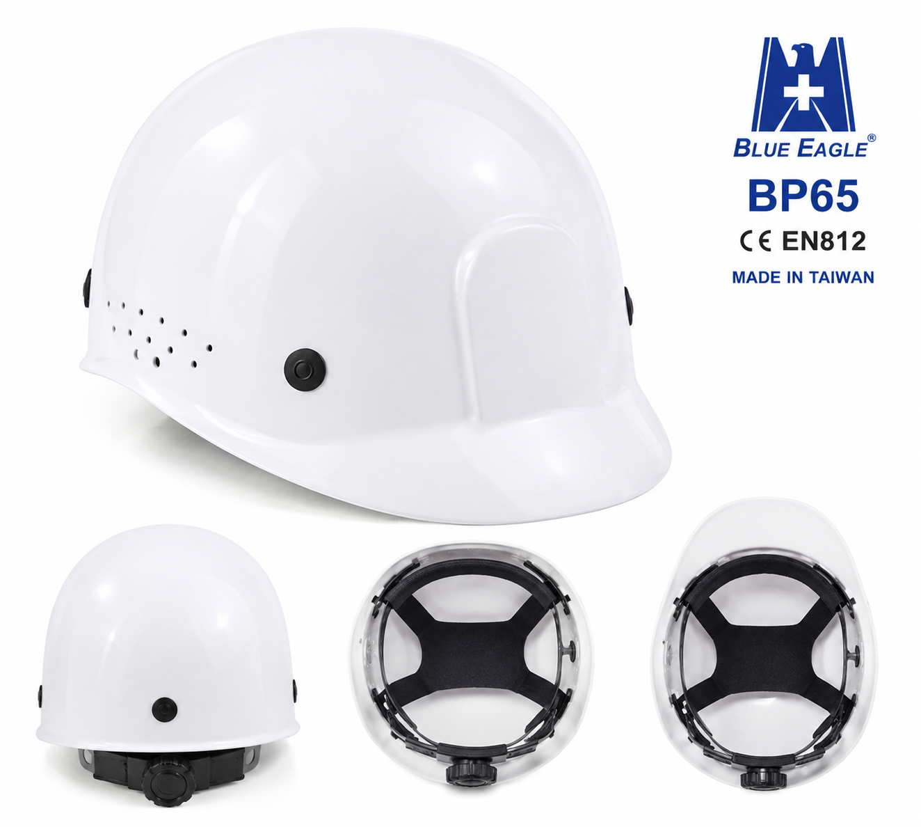 Nón Bảo Hộ Blue Eagle BP65 Màu Trắng đạt chuẩn EN812 chính hãng
